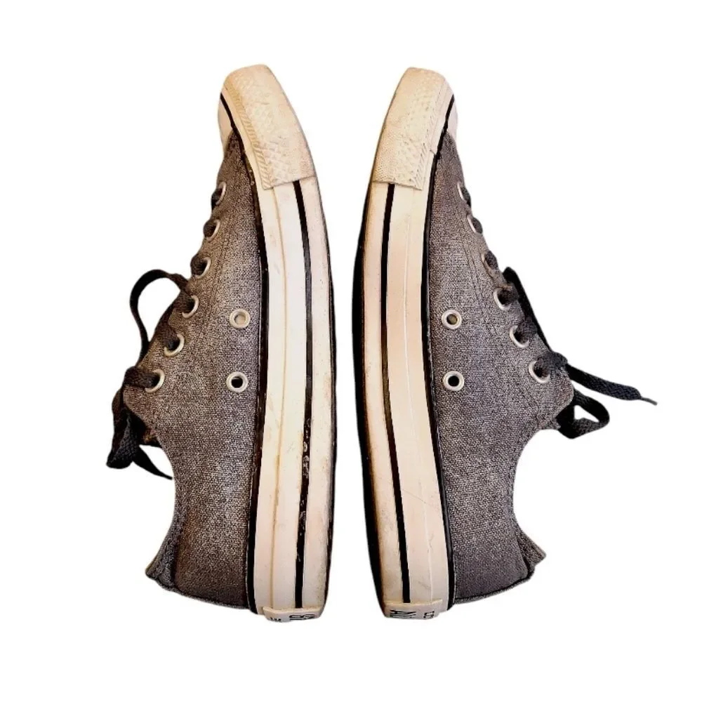 Converse Faded Black Grey Low Canvas‎ Sneakers Women's Size 7